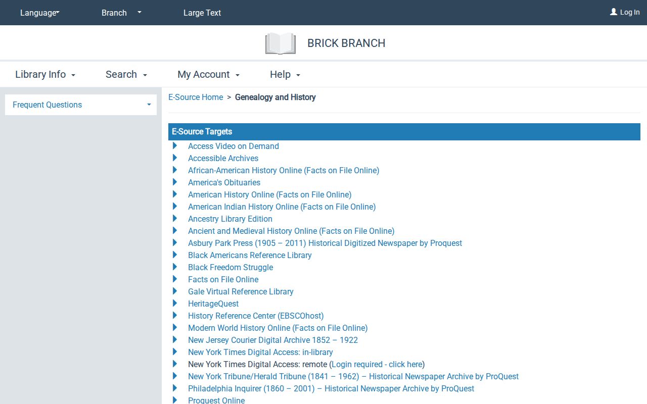 Stafford Township city directory research through Ocean County Library e-resources