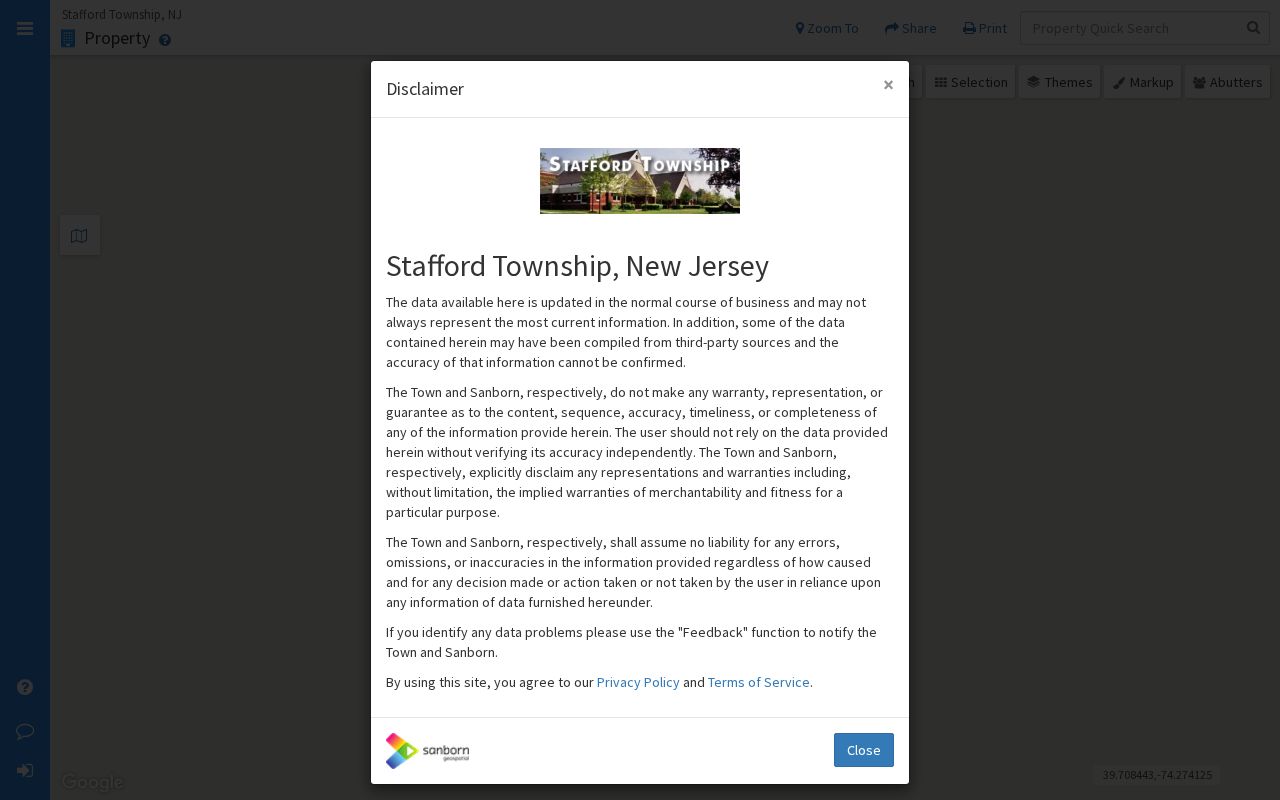 Stafford Township residents directory parcel viewer